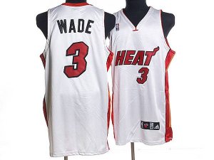 Jerseys Factory Cheap Heat #3 Dwyane Wade Embroidered White NBA