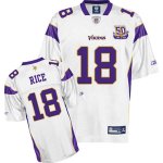 Jerseys Factory Cheap Vikings #18 Sidney Rice White Team 50TH Pa