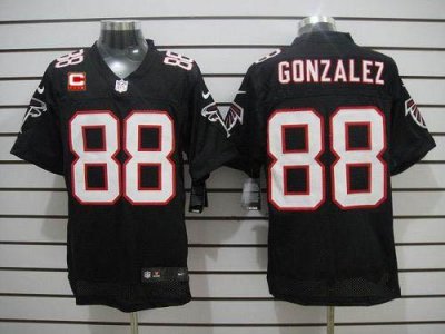 Jerseys Factory Cheap Nike Falcons #88 Tony Gonzalez Black Alter