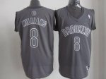 Jerseys Factory Cheap Nets #8 Deron Williams Grey Big Color Fash