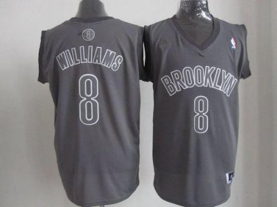 Jerseys Factory Cheap Nets #8 Deron Williams Grey Big Color Fash