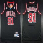 Jerseys Factory Cheap Bulls #91 Dennis Rodman Black Throwback St