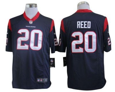 Jerseys Factory Cheap Nike Texans #20 Ed Reed Navy Blue Team Col