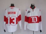 Jerseys Factory Cheap Red Wings #13 Pavel Datsyuk Embroidered Wh