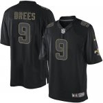 Jerseys Factory Cheap Nike Saints #9 Drew Brees Black Men's Stit