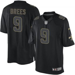 Jerseys Factory Cheap Nike Saints #9 Drew Brees Black Men's Stit