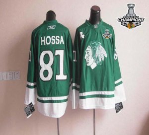 Jerseys Factory Cheap Blackhawks St Patty's Day #81 Marian Hossa