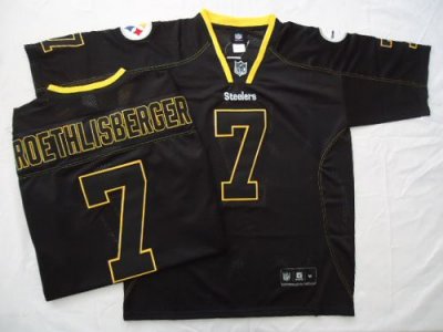 Jerseys Factory Cheap Steelers #7 Ben Roethlisberger Black Field
