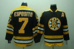 Jerseys Factory Cheap Bruins #7 Phil Esposito Embroidered Black