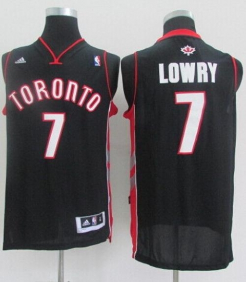 Jerseys Factory Cheap Revolution 30 Raptors #7 Kyle Lowry Black - Click Image to Close