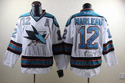 Jerseys Factory Cheap Sharks #12 Patrick Marleau White Embroider