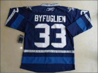Jerseys Factory Cheap Jets #33 Dustin Byfuglien Dark Blue 2011 S