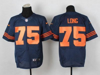 Jerseys Factory Cheap Nike Bears #75 Kyle Long Navy Blue 1940s T