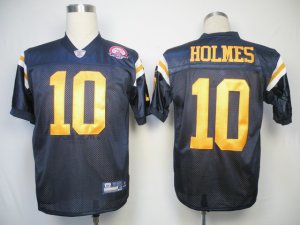 Jerseys Factory Cheap Jets #10 Santonio Holmes Dark Blue With AF