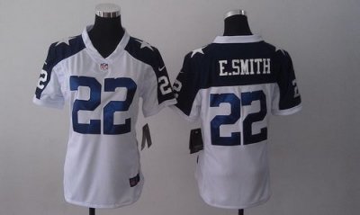 Jerseys Factory Cheap Nike Cowboys #22 Emmitt Smith White Thanks