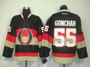 Jerseys Factory Cheap Senators #55 Sergei Gonchar Black Third Em