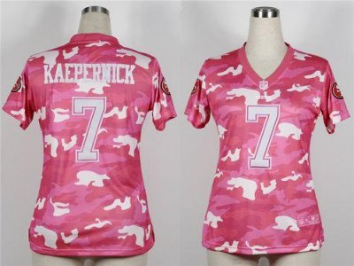 Jerseys Factory Cheap Nike 49ers #7 Colin Kaepernick Pink Women'