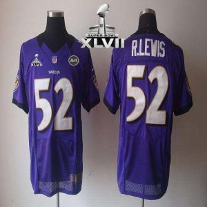 Jerseys Factory Cheap Nike Ravens #52 Ray Lewis Purple Team Colo