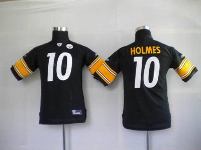 Jerseys Factory Cheap Steelers #10 Santonio Holmes Black Embroid
