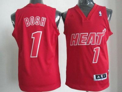 Jerseys Factory Cheap Heat #1 Chris Bosh Red Big Color Fashion S