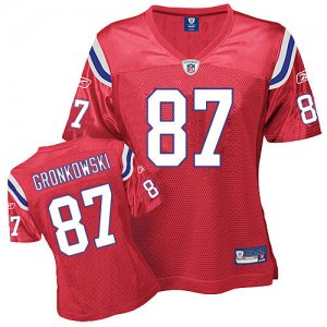 Jerseys Factory Cheap Patriots #87 Rob Gronkowski Red Women's Al