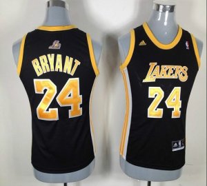 Jerseys Factory Cheap Lakers #24 Kobe Bryant Black With Gold NO.
