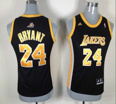 Jerseys Factory Cheap Lakers #24 Kobe Bryant Black With Gold NO.