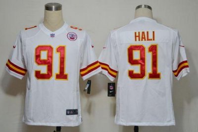 Jerseys Factory Cheap Nike Chiefs #91 Tamba Hali White Men's Sti