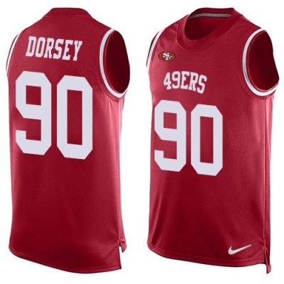 Jerseys Factory Cheap Nike 49ers #90 Glenn Dorsey Red Team Color