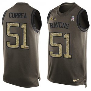 Jerseys Factory Cheap Nike Ravens #51 Kamalei Correa Green Men's