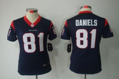 Jerseys Factory Cheap Nike Texans #81 Owen Daniels Navy Blue Tea