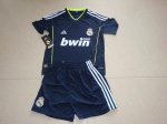 Jerseys Factory Cheap Real Madrid Blank Dark Blue Away Kid Socce