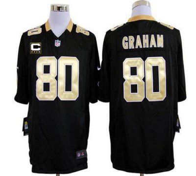 Jerseys Factory Cheap Nike Saints #80 Jimmy Graham Black Team Co