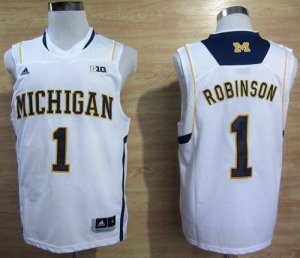 Jerseys Factory Cheap Wolverines #1 Glenn Robinson III White Bas