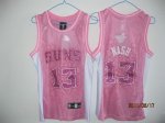 Jerseys Factory Cheap Suns #13 Steve Nash Pink Women Fashion Emb