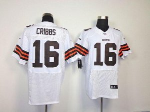 Jerseys Factory Cheap Nike Browns #16 Josh Cribbs White Men's Em