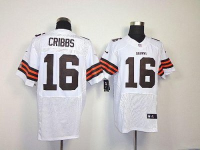 Jerseys Factory Cheap Nike Browns #16 Josh Cribbs White Men's Em