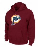 Jerseys Factory Cheap Miami Dolphins Logo Pullover Hoodie Red