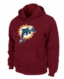 Jerseys Factory Cheap Miami Dolphins Logo Pullover Hoodie Red