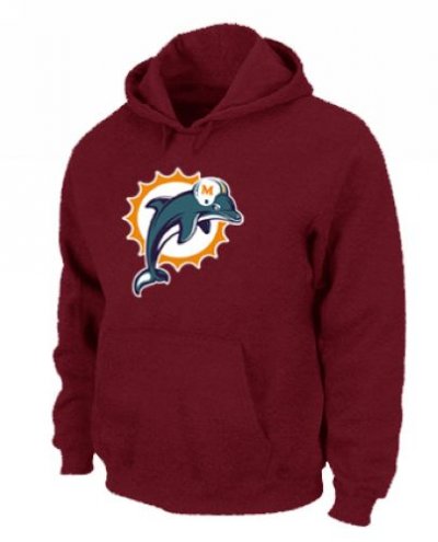 Jerseys Factory Cheap Miami Dolphins Logo Pullover Hoodie Red