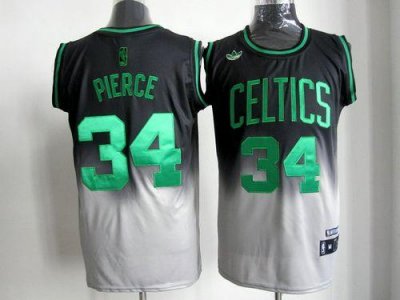 Jerseys Factory Cheap Celtics #34 Paul Pierce Black/Grey Fadeawa