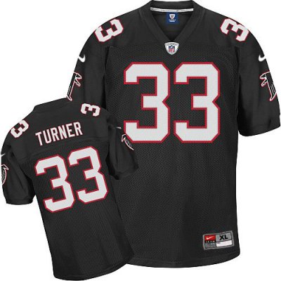 Jerseys Factory Cheap Nike Falcons #33 Michael Turner Black Stit