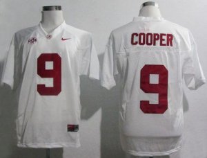 Jerseys Factory Cheap Crimson Tide #9 Amari Cooper White SEC Pat