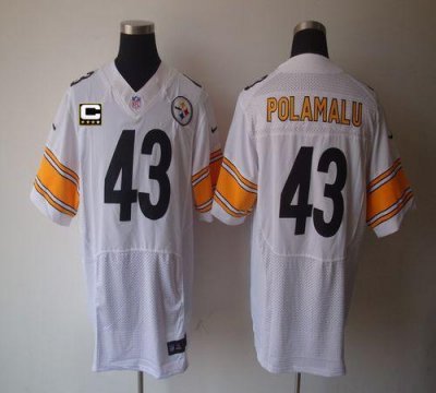Jerseys Factory Cheap Nike Steelers #43 Troy Polamalu White With