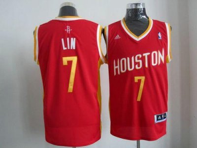 Jerseys Factory Cheap Rockets #7 Jeremy Lin Red Alternate Revolu