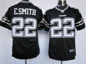 Jerseys Factory Cheap Nike Cowboys #22 Emmitt Smith Black Shadow