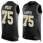 Jerseys Factory Cheap Nike Saints #75 Andrus Peat Black Team Col