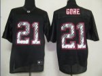 Jerseys Factory Cheap Sideline Black United 49ers #21 Frank Gore