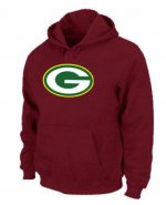 Jerseys Factory Cheap Green Bay Packers Logo Pullover Hoodie Red