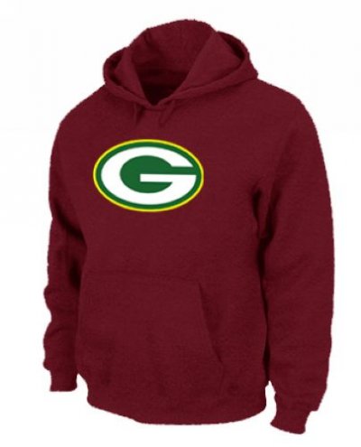 Jerseys Factory Cheap Green Bay Packers Logo Pullover Hoodie Red